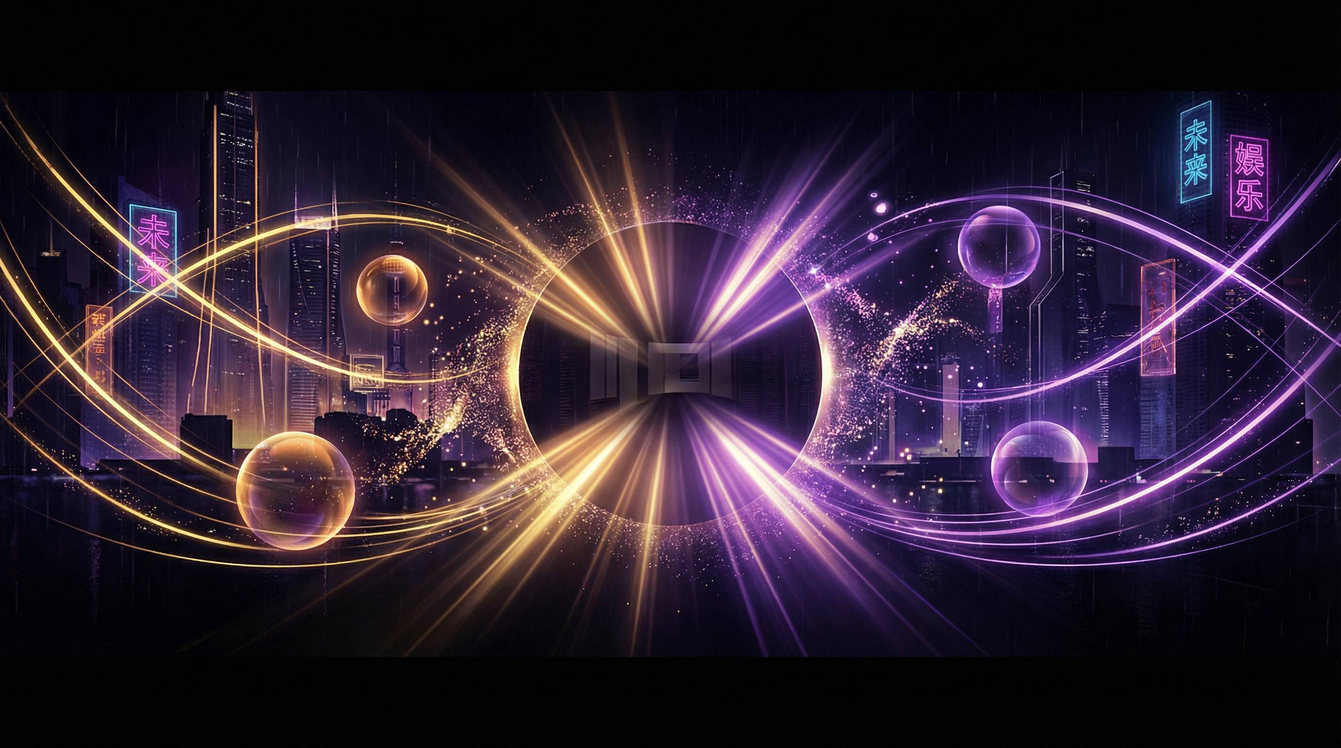 每日大赛霓虹城市夜景精选视频